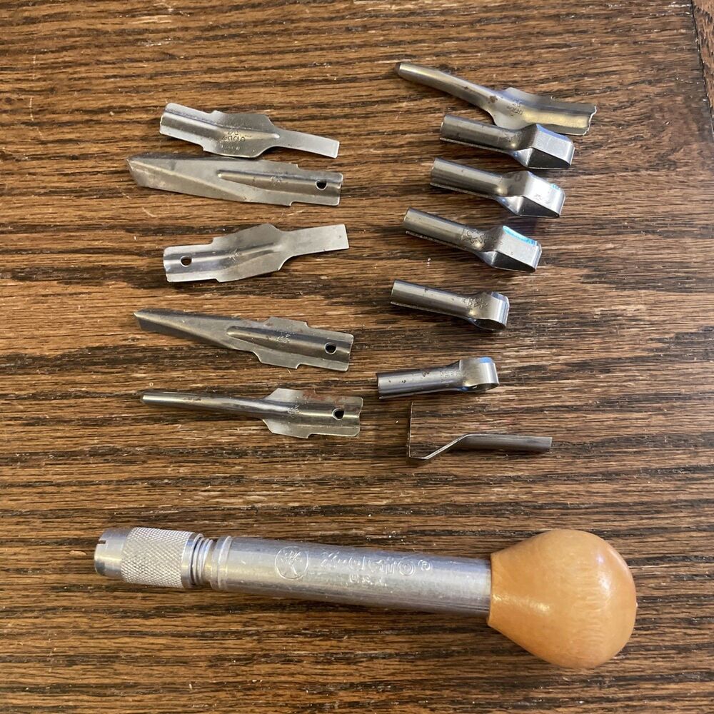 X-ACTO - - Vintage Lino Handle hobby knife blades